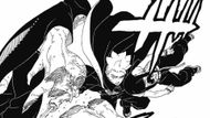 Boruto saving Himawari from Jura as seen in the Two Blue Vortex manga (Image via Shueisha)
